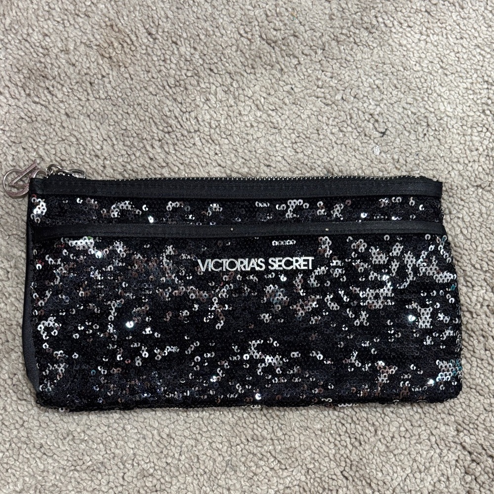 Victoria's Secret Black Sequin Clutch